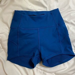Lulu lemon size 2 blue spandex/ biker shorts